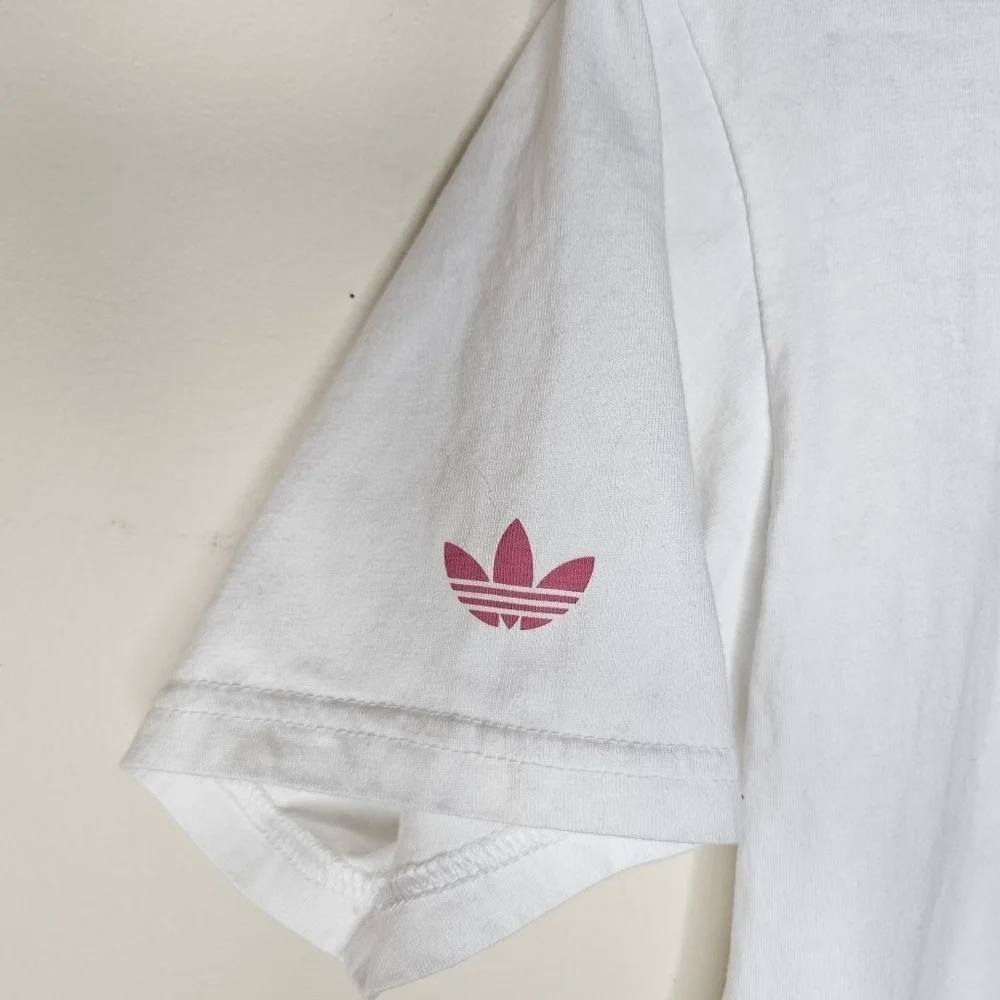Adidas G Shmoofoil T-Shirt - White/Rose Tone Size Small
